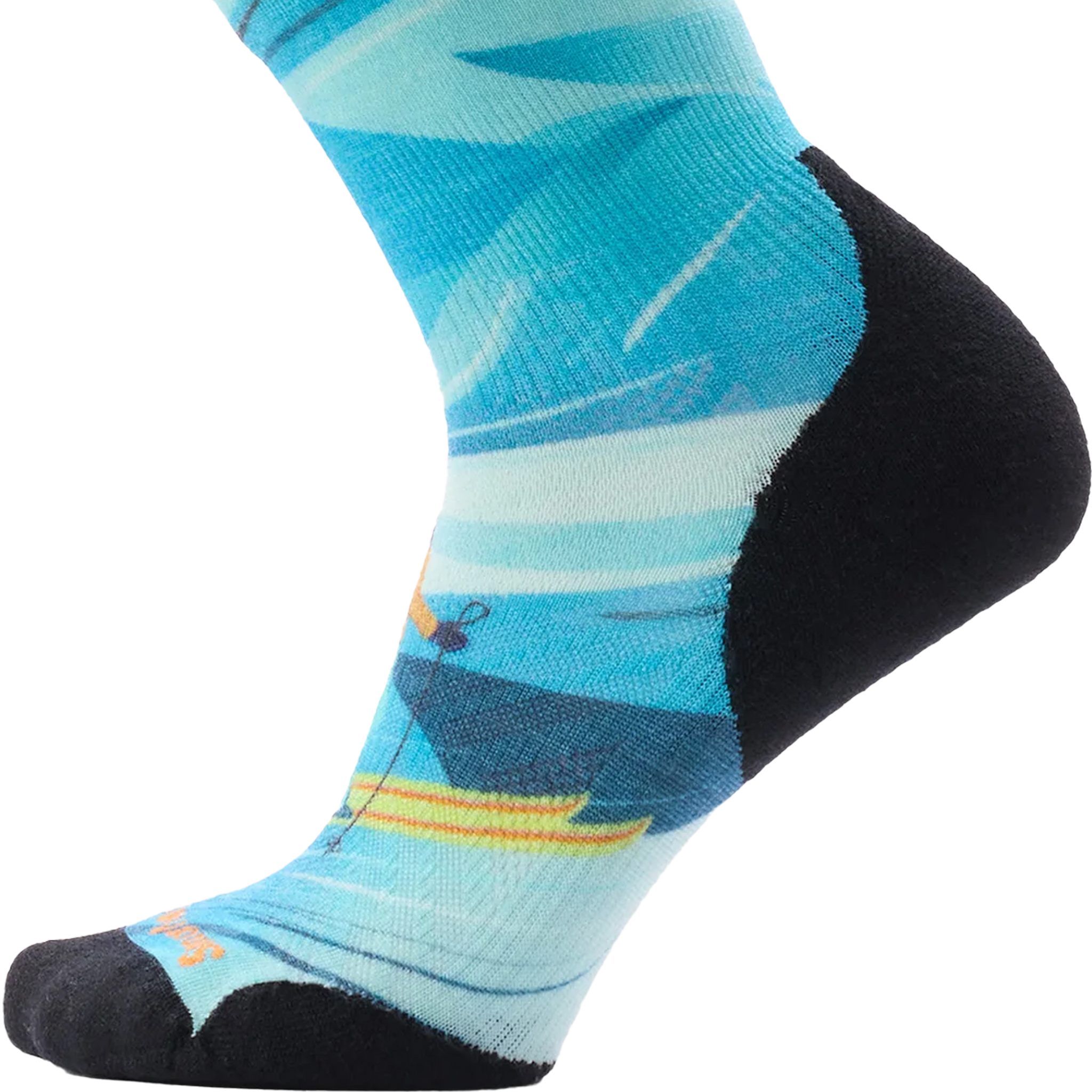 Women's Ski Targeted Cushion Steep Days Print OTC Socks alternate view