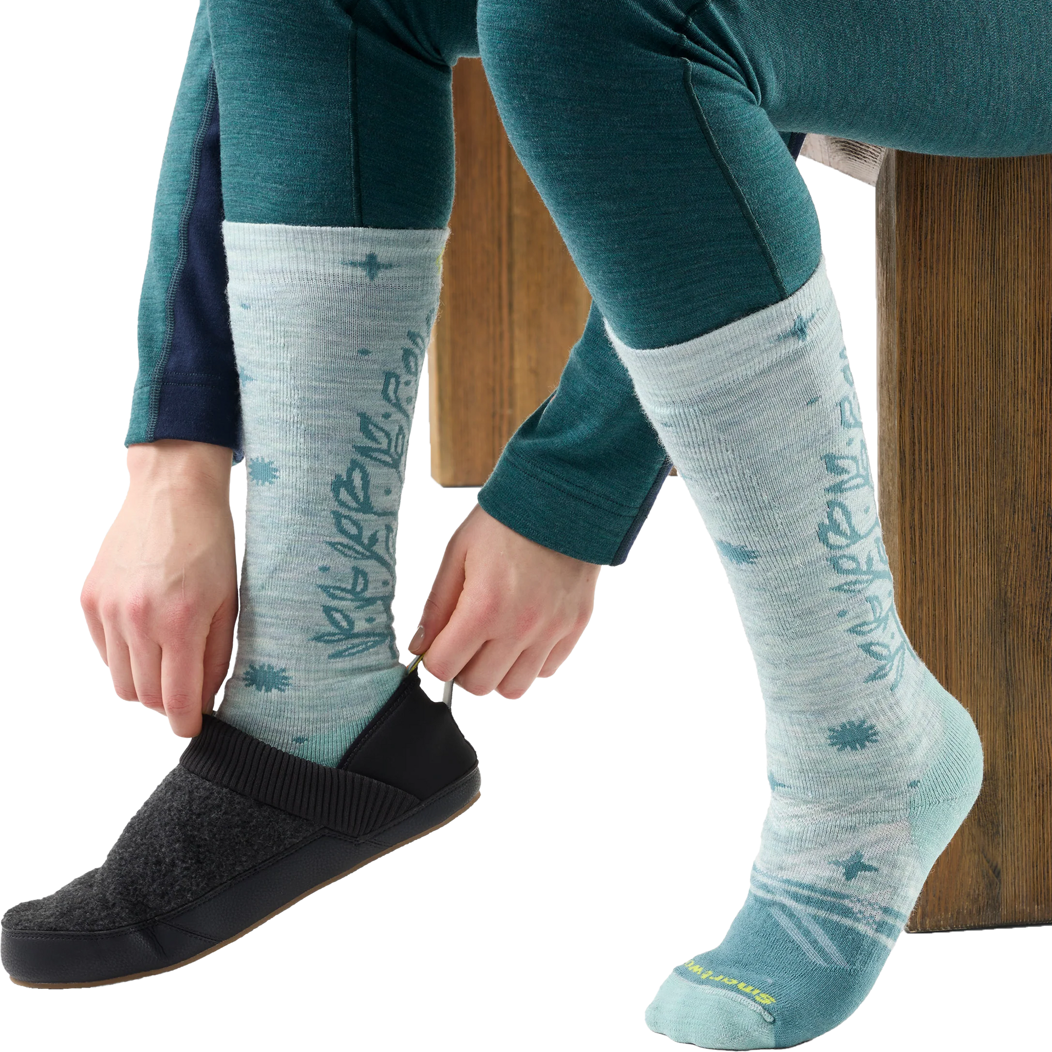 Women's Ski Full Cushion Ice Blossom OTC Socks alternate view