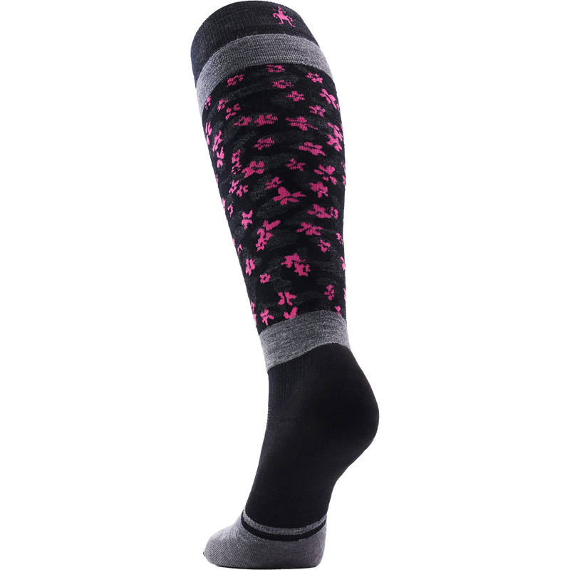 Women's Snowboard Targeted Cushion Wild Blossom OTC Socks, Smartwool Women's Snowboard Targeted Cushion Wild Blossom OTC Socks Back