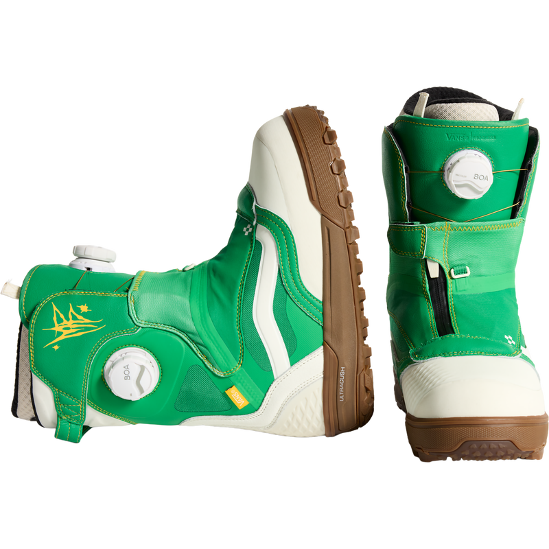 Women's The Progress, Vans Women's The Progress in Green/Yellow pair right and front