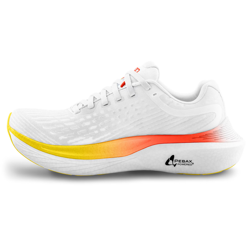Men's Specter 2, TOPO Athletic Men's Specter 2 in White/Sunset inside profile