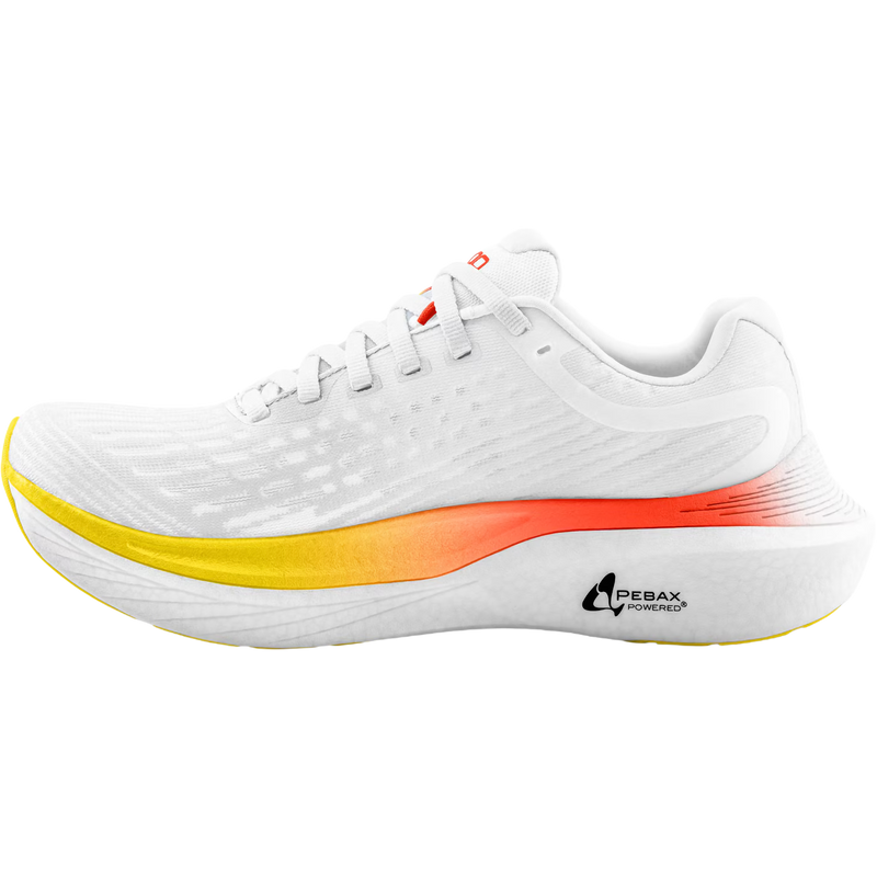 Women's Specter 2, TOPO Athletic Women's Specter 2 in White/Sunset inside profile