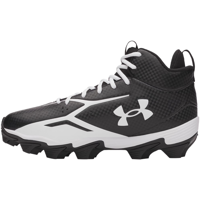 Under Armour Spotlight Hammer Wide in Black White left facing