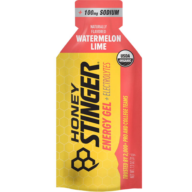 Honey Stinger Electrolyte Energy Gel in Watermelon Lime Single Serving