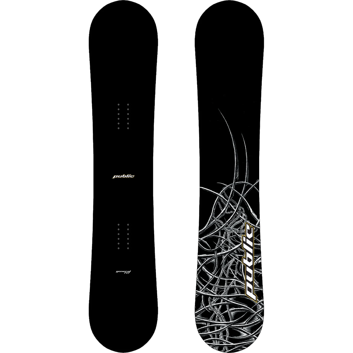Public Snowboards General PUBLIC size 147 in black