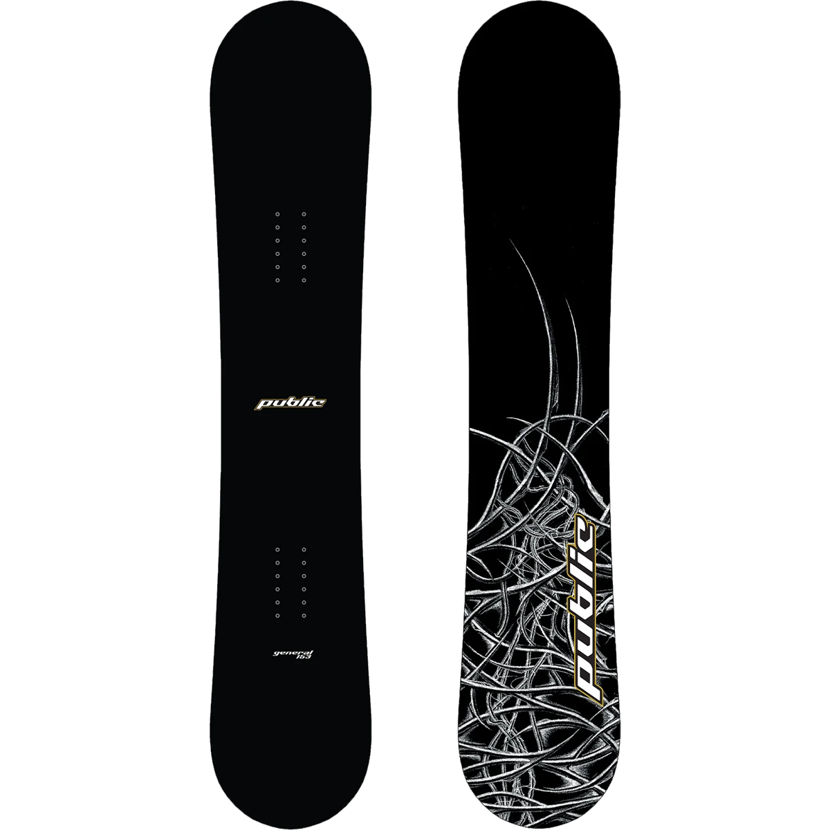 Public Snowboards General PUBLIC 153 in black