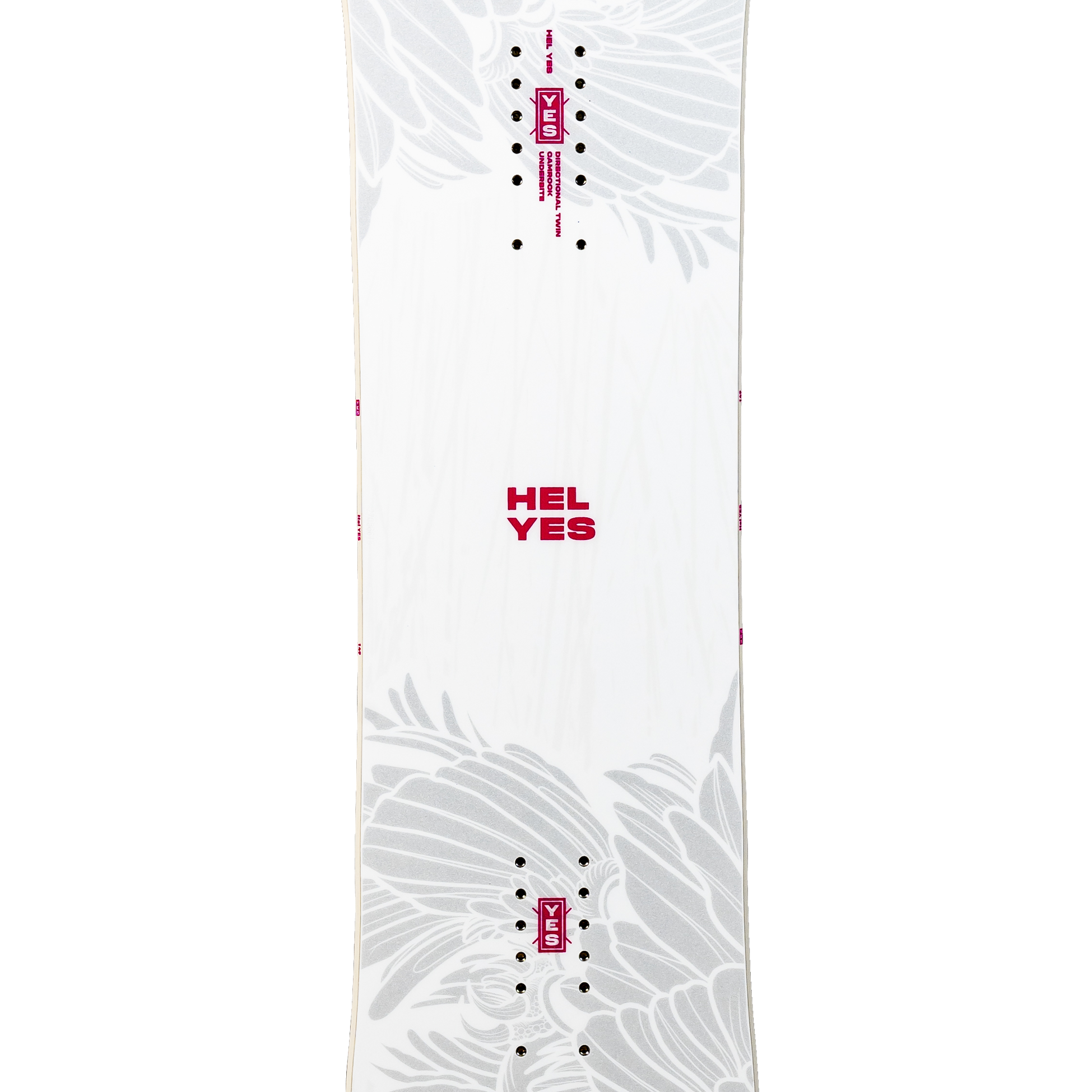 Yes Women's Hel Yes. top of center and binding inserts