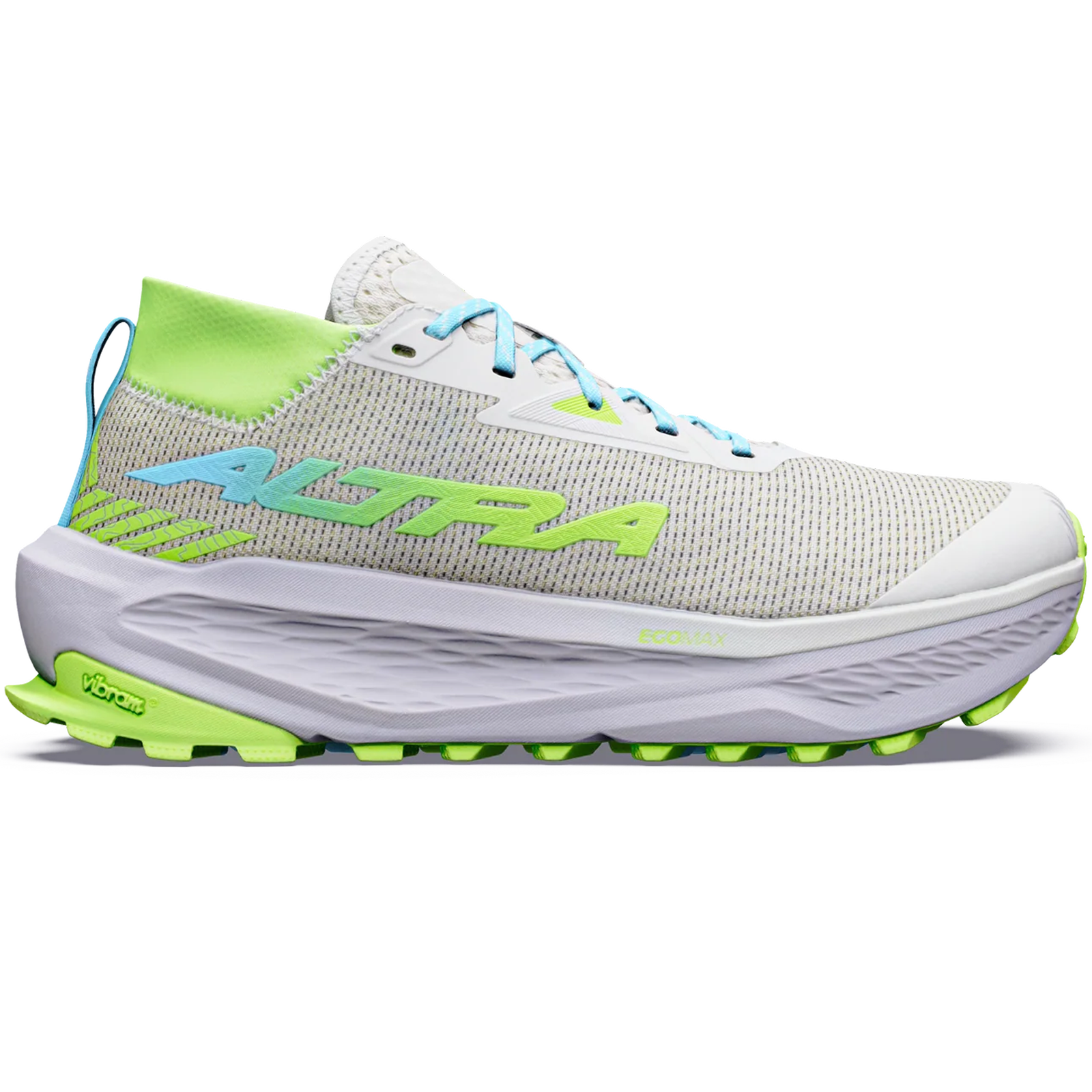 Altra Women's Olympus 275 HiLo in 89U-Vaporous Grey/Blue Fish