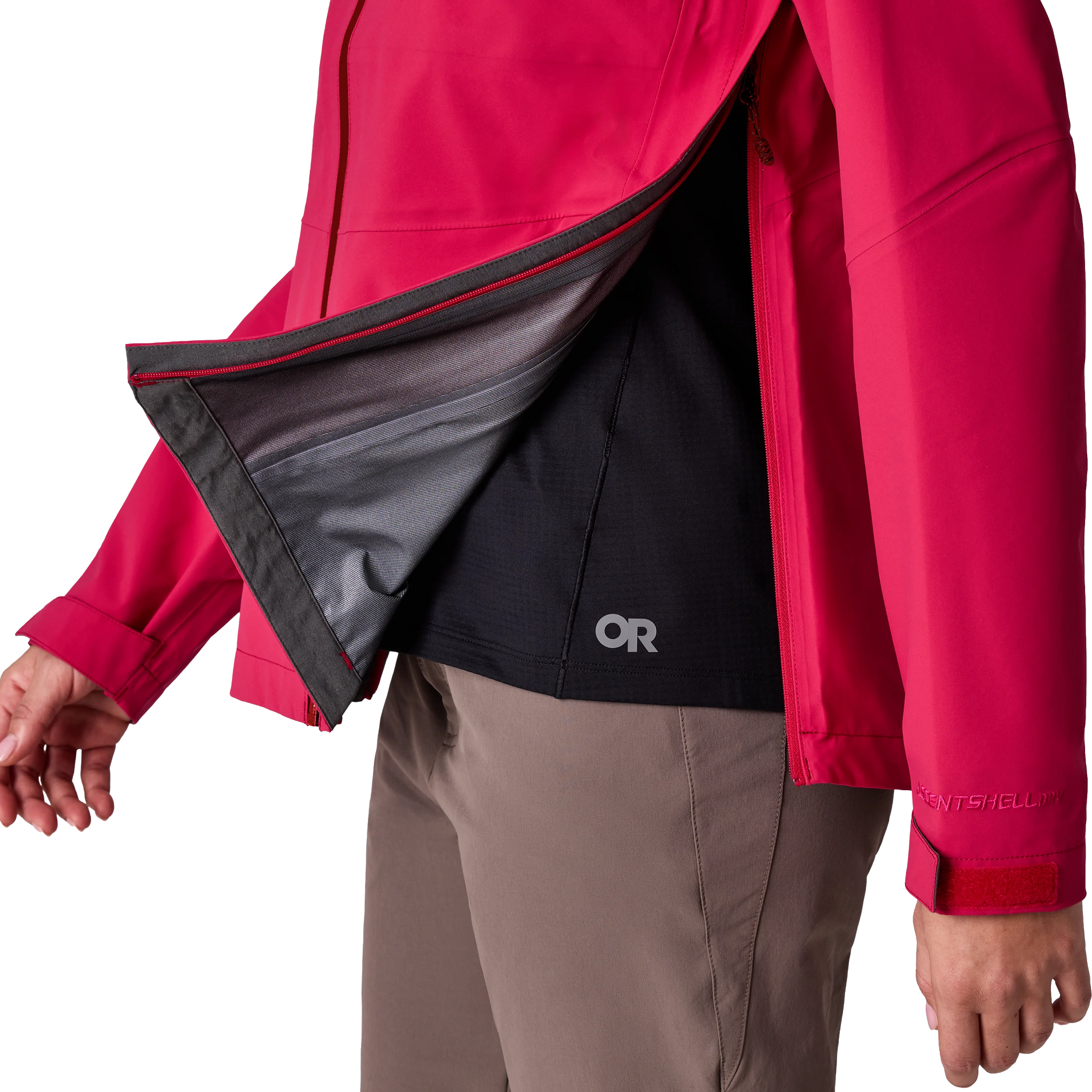 Outdoor Research Women's Aspire 3L Jacket side zipper access