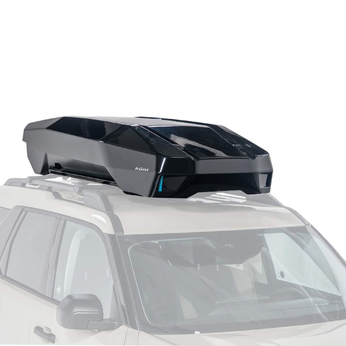 Kuat Varial XL Rooftop Cargo Box front 3/4 view close up box closed