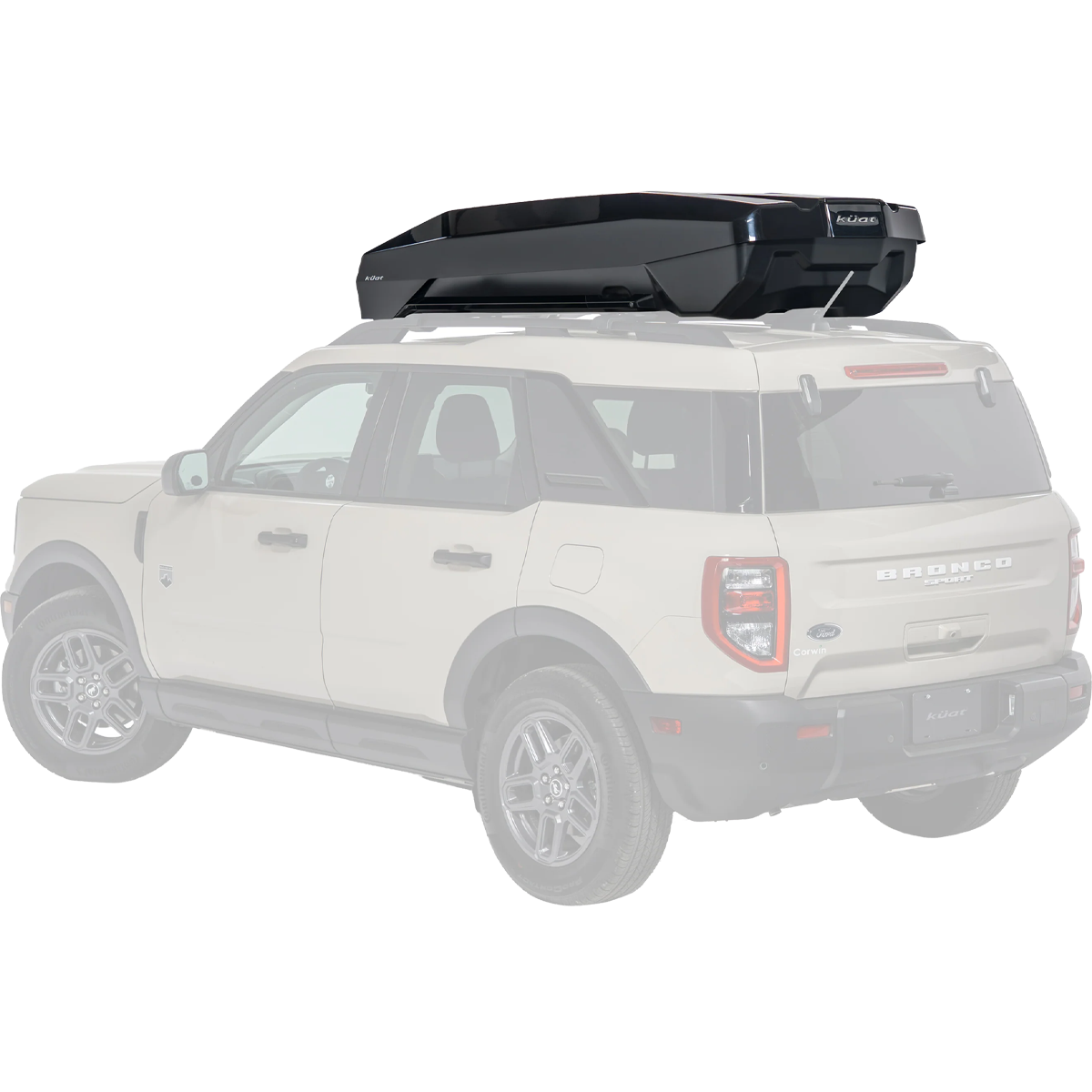 Kuat Varial XL Rooftop Cargo Box rear 3/4 view box closed