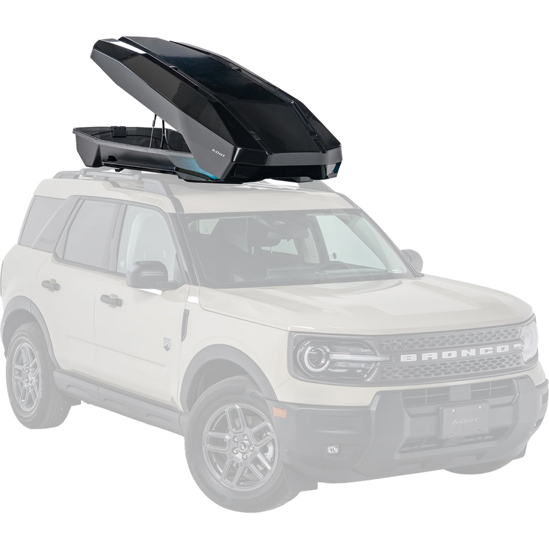 Kuat Varial XL Rooftop Cargo Box top front view box open