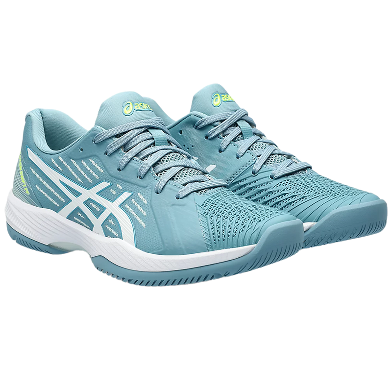 Women's Solution Swift FF, Asics Women's Solution Swift FF 402-Gris Blue/White pair right front