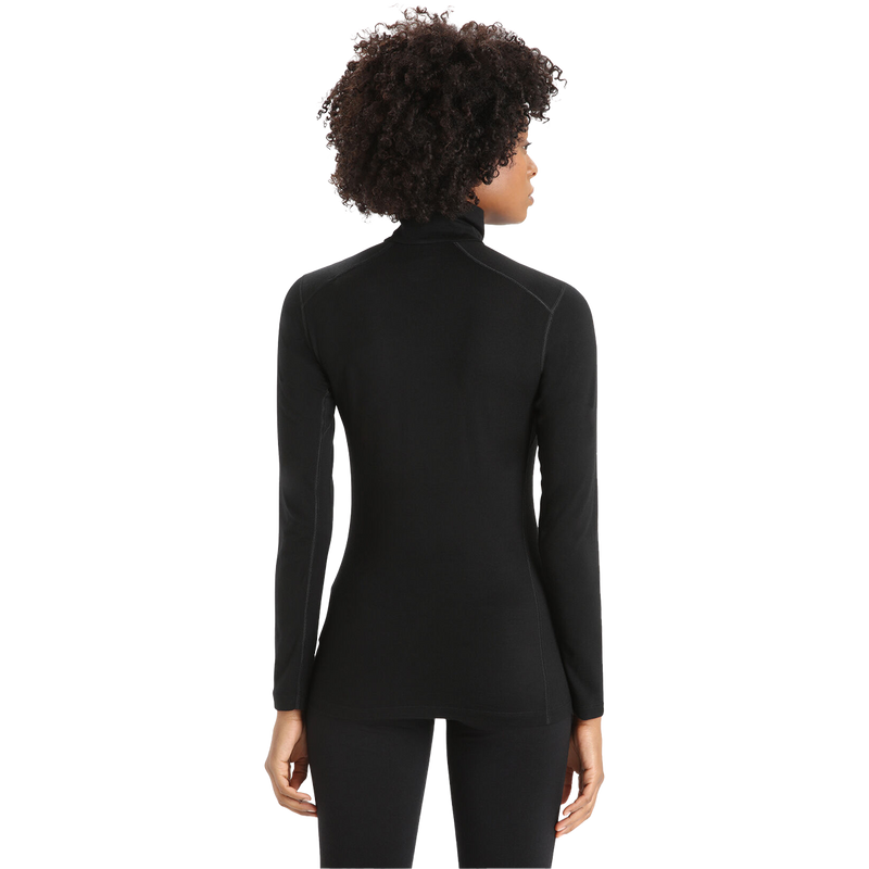 Women's 200 Oasis Long Sleeve 1/2 Zip, Icebreaker Women's 200 Oasis Long Sleeve 1/2 Zip 001-Black back