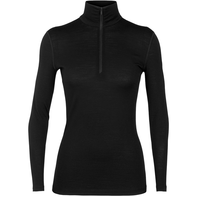 Women's 200 Oasis Long Sleeve 1/2 Zip, Icebreaker Women's 200 Oasis Long Sleeve 1/2 Zip 001-Black