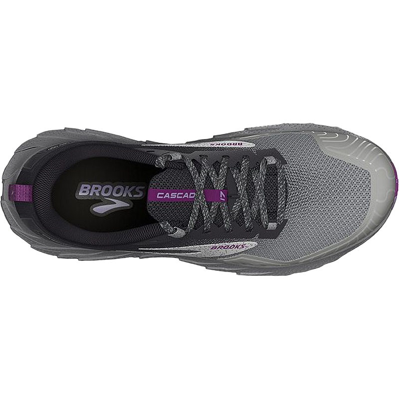Women's Cascadia 17, 28-Oyster/Blackened Pearl top