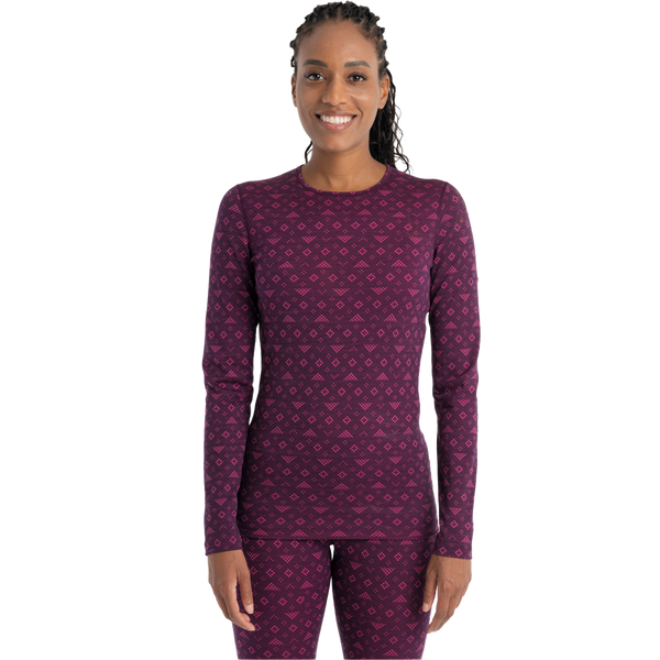 Icebreaker Women's Merino 200 Oasis LS Crewe First Snow