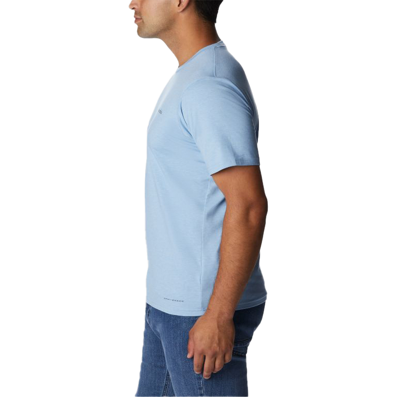 Men's Sun Trek Short Sleeve T-Shirt, Columbia Men's Sun Trek Short Sleeve T-Shirt 430-Jet Stream Heather left