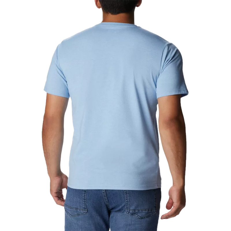 Men's Sun Trek Short Sleeve T-Shirt, Columbia Men's Sun Trek Short Sleeve T-Shirt 430-Jet Stream Heather back