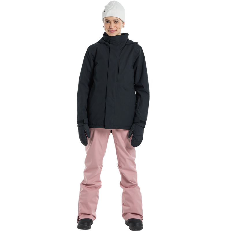 Women's Jet Ridge 2L Jacket, Burton Women's Jet Ridge 2L Jacket 001-True Black on model front