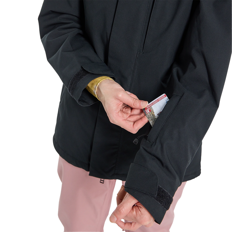 Women's Jet Ridge 2L Jacket, Burton Women's Jet Ridge 2L Jacket 001-True Black pass pocket
