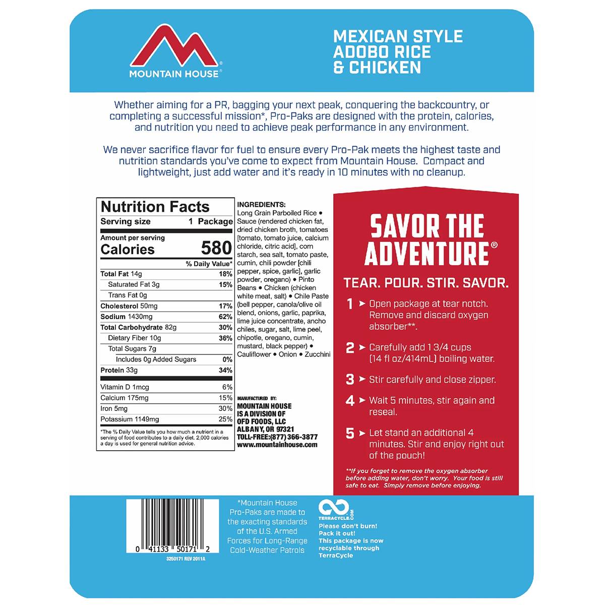 Mexican Adobo Rice Chicken Gluten Free Pro Pak alternate view