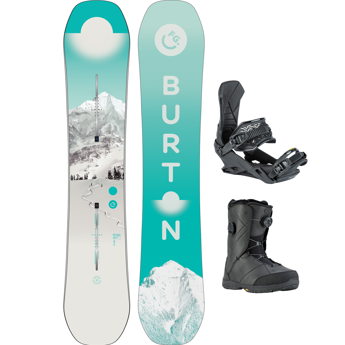 Burton Women's Feelgood Flying V Demo Snowboard Package alternate view