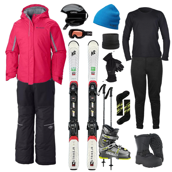 SB Rentals The Works Package w/ Bibs - Girl's Ski