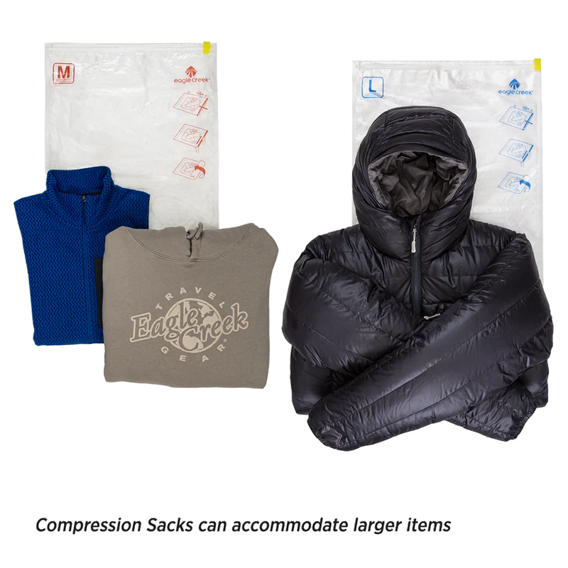 Pack-It Compression Sac Set M/L, Eagle Creek Pack-It Compression Sac M/L with items to stuff
