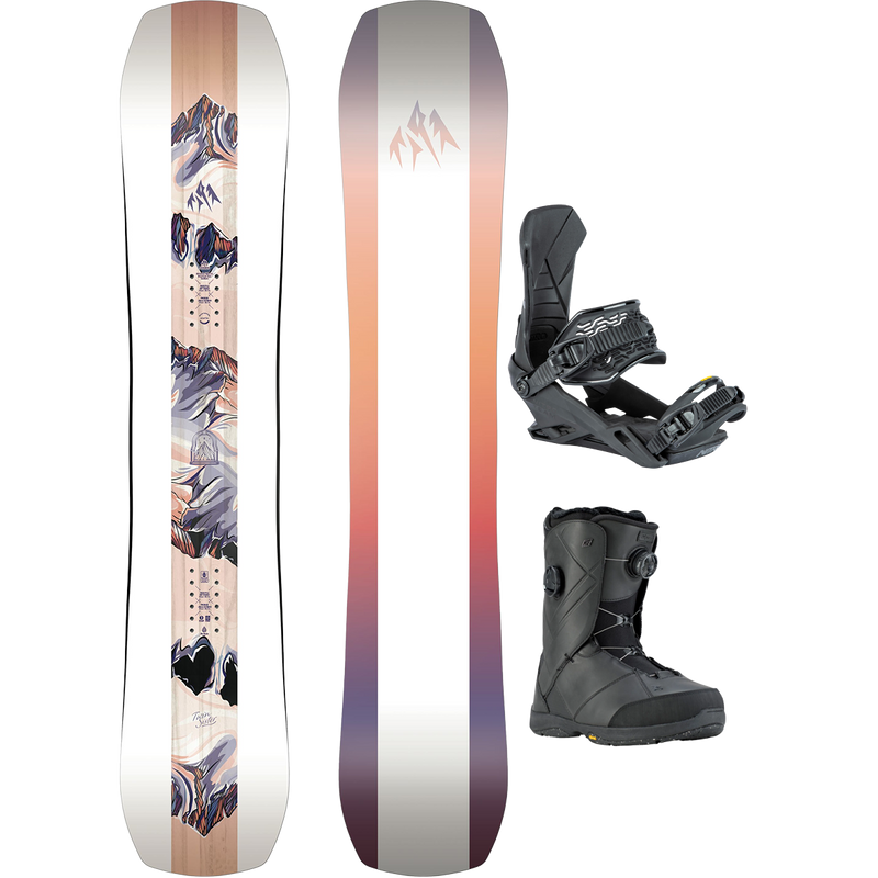 Jones Snowboards Women's Twin Sister Demo Snowboard Package, Featured Image