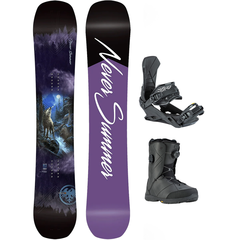 Never Summer Women's Proto T3 FR Demo Snowboard Package, Featured Image