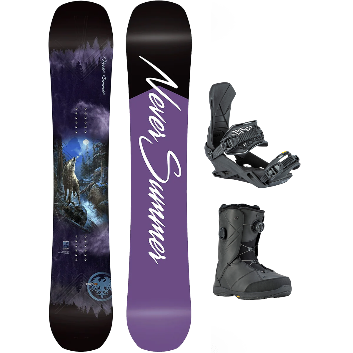 Never Summer Women's Proto T3 FR Demo Snowboard Package alternate view
