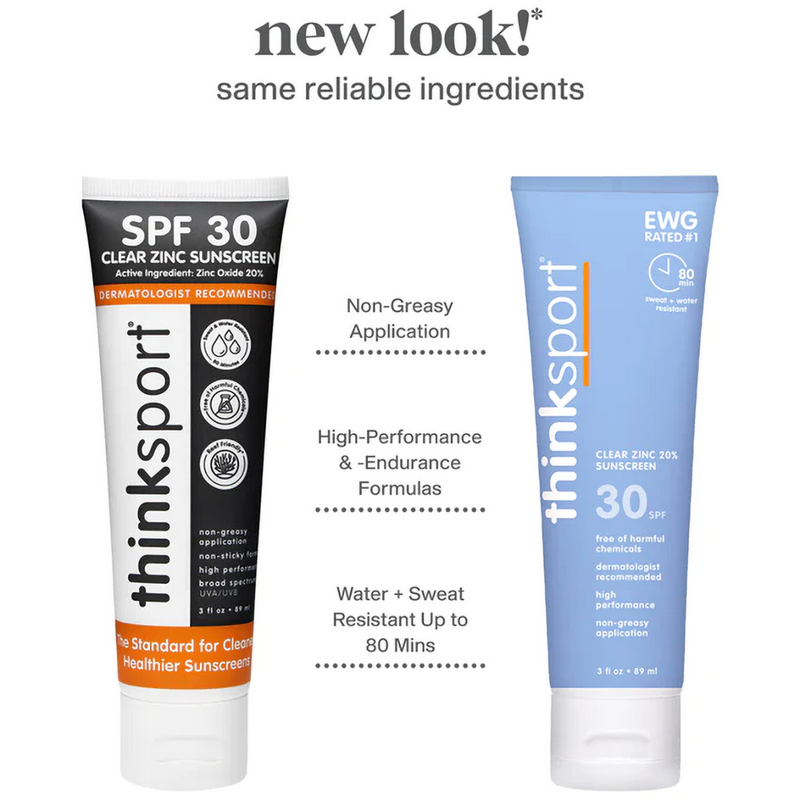 Thinksport Clear Zinc Sunscreen SPF 30, Thinksport Clear Zinc Sunscreen SPF 30 new packaging
