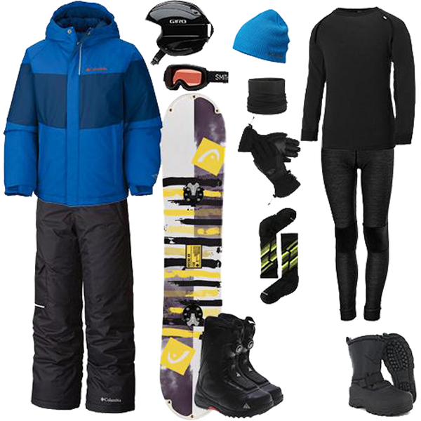 SB Rentals Columbia The Works Package w/ Pants - Boy's Snowboard