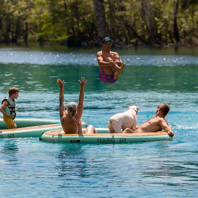 BOTE Water Hammock Demo, BOTE Inflatable Water Hammock on the water