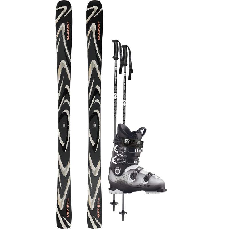 Salomon QST 94 Black Demo Ski Package, Featured Image