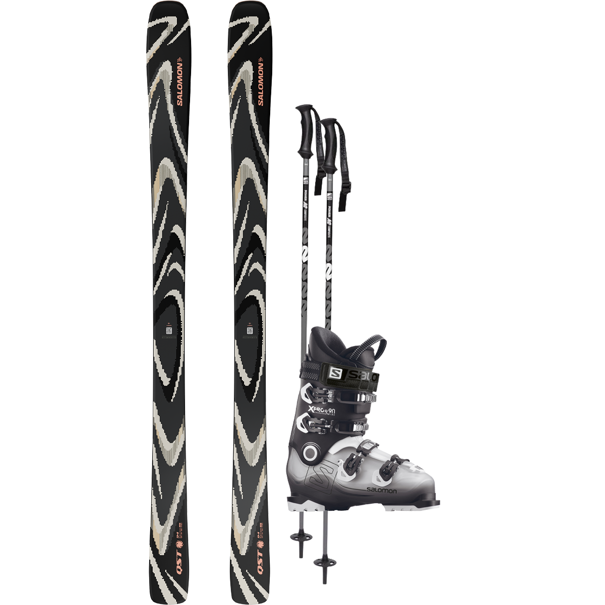 Salomon QST 94 Black Demo Ski Package alternate view