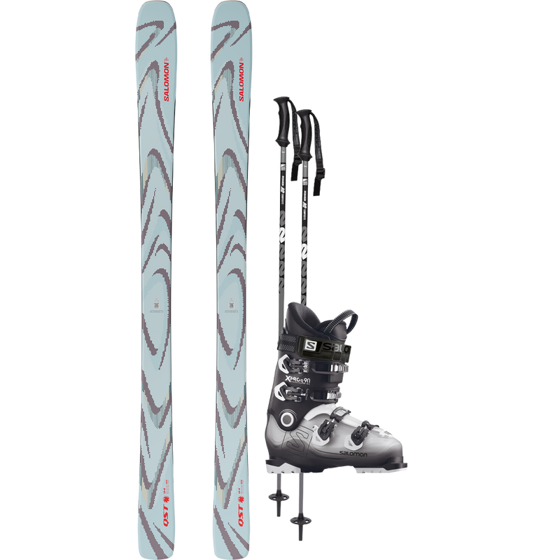 Salomon QST 94 Iced Aqua Demo Ski Package, Featured Image