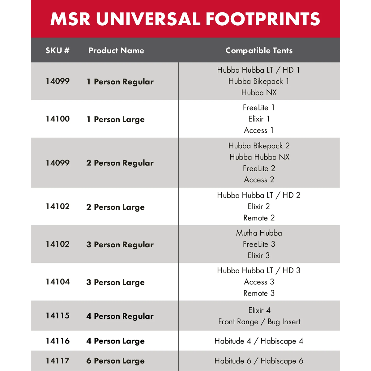 Universal 2 Person Regular Footprint alternate view