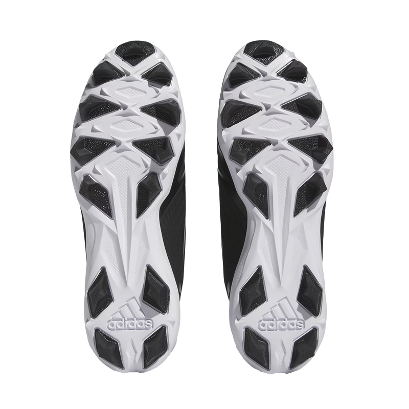 Men's Icon 8 MD Cleats, Adidas Men's Icon 8 MD Cleats Black/White bottom cleats