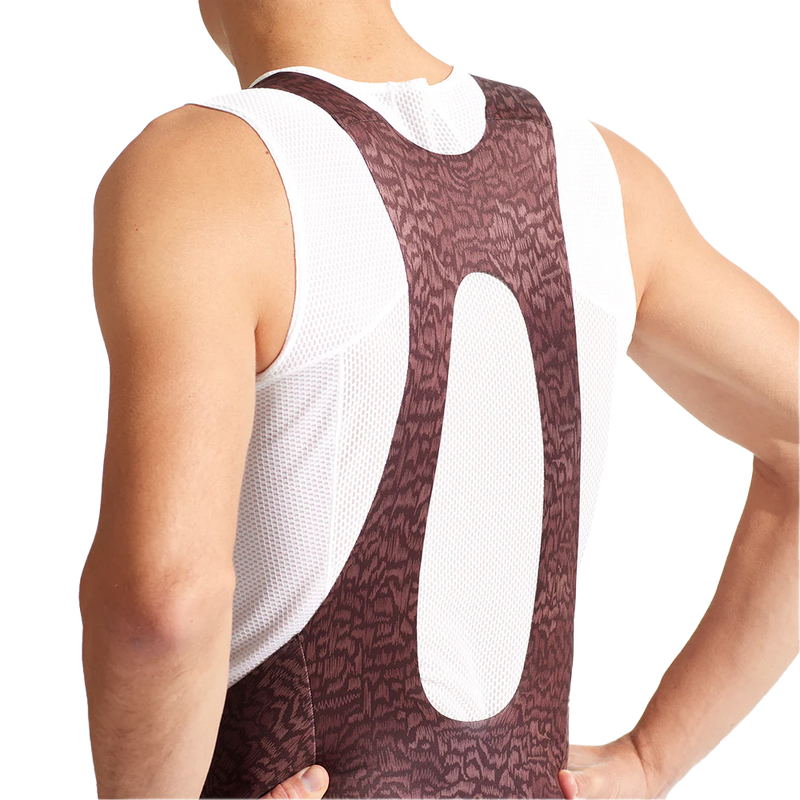 Men's Pro Bib Short, Pear Izumi Men's Pro Bib Short Cacao Scrib straps back