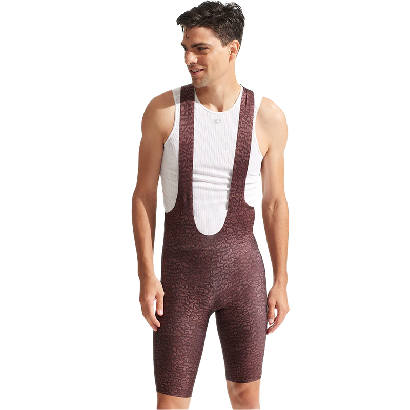 Men's Pro Bib Short, Pear Izumi Men's Pro Bib Short Cacao Scrib on model front