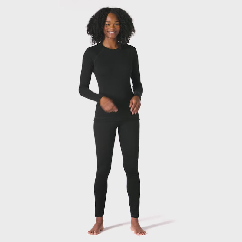 Women's Classic Thermal Merino Base Layer Crew, Smartwool Women's Classic Thermal Merino Base Layer Crew in Black movie