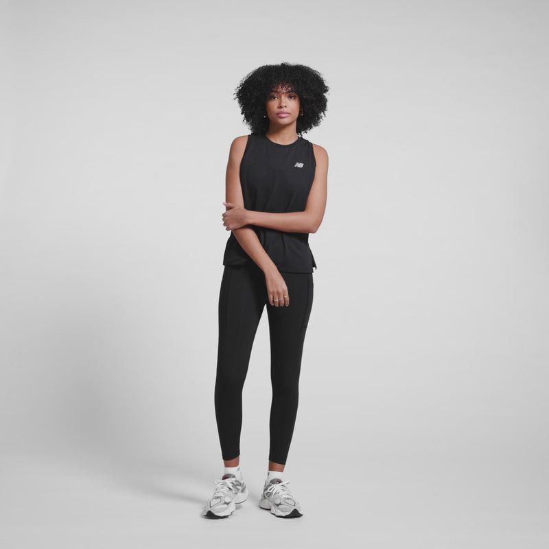 Women's NB Sleek Pocket High Rise Legging, New Balance Women's NB Sleek Pocket High Rise Legging in Black Video