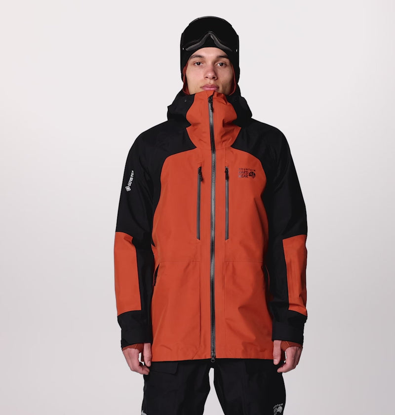 Men's Boundary Ridge Gore-Tex Jacket, Mountain Hardwear Men's Boundary Ridge Gore-Tex Jacket in Raw Carnelian Black movie