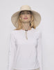Solbari Women's Ultra Wide Cotton Linen Hat UPF 50+
