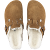 Birkenstock Women's Boston Clog Shearling Mink/Natural buckle