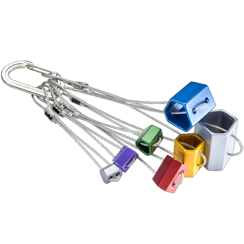Wired Hexentric Nut Set #4-10, Black Diamond Wired Hexentric Nut Set #4-10
