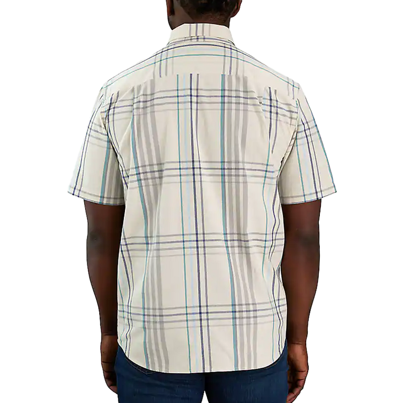 Men's Midweight Short Sleeve Plaid Shirt, Carhartt Men's Midweight Short Sleeve Plaid Shirt back