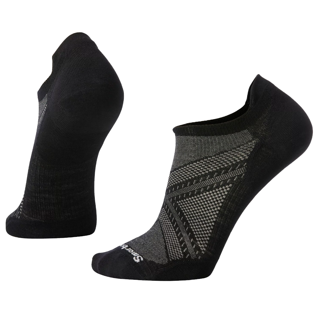 Smartwool Men's Run Zero Cushion Low Ankle in Black